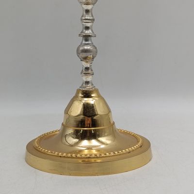 Beautiful sterling silver plated menorah 7-arm candlestick - Height 41cm
