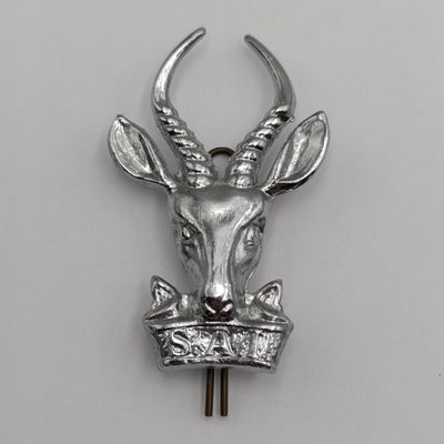 SA Infantry bokkop cap badge - chromed