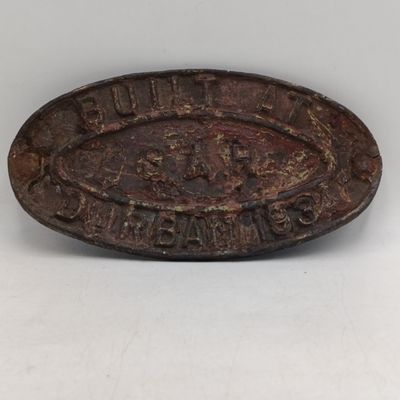 1934 SA Railways Durban coach builder plate