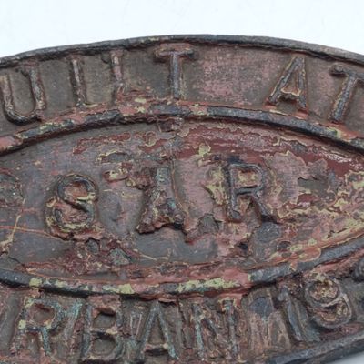 1934 SA Railways Durban coach builder plate