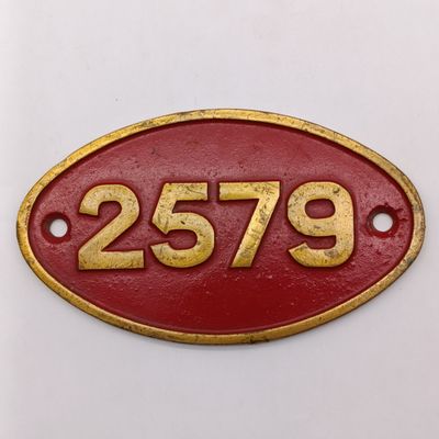 Vintage Railways brass tender number plate #2579