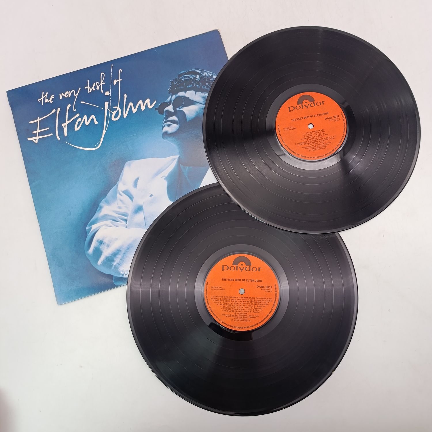 The very best of Elton John LP vinyl set of 2 - 1990 Phonogram - Artone - DARL3017