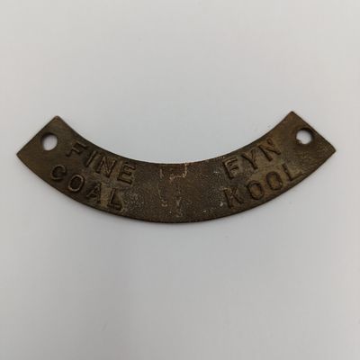 Vintage SA Railways steam train instrument panel name plate - Fine Coal