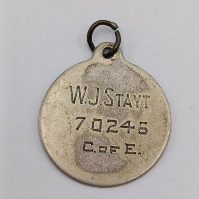 WW1 Dog tag for WJ Stayt 70245 Corps of Engineers
