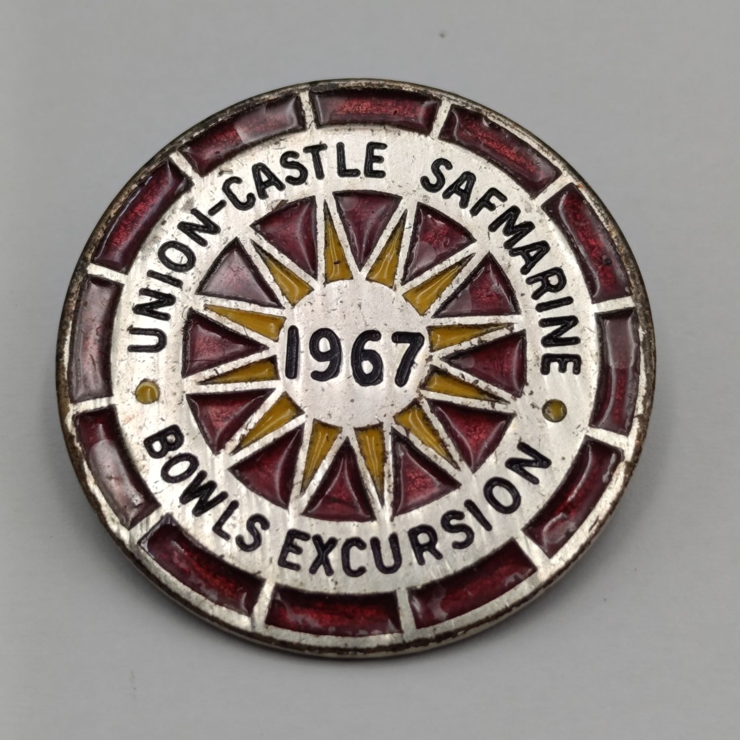 Union Castle 1967 Bowls Badge