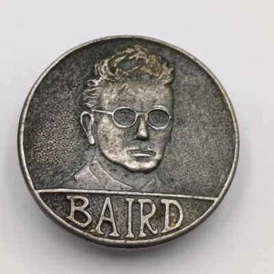 1949 Badge Inventor Jhon Logie Baird - Fixed to Television sets