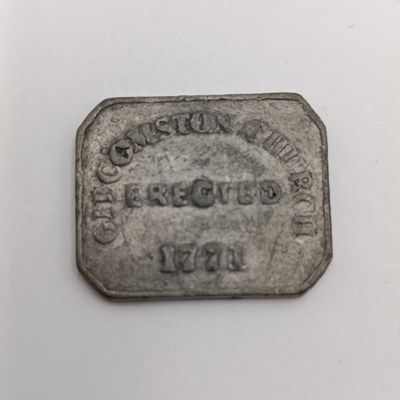 Antique Scottish communion token - Gilcomston Church ABERDEEN 1771 (token probably 1820's )