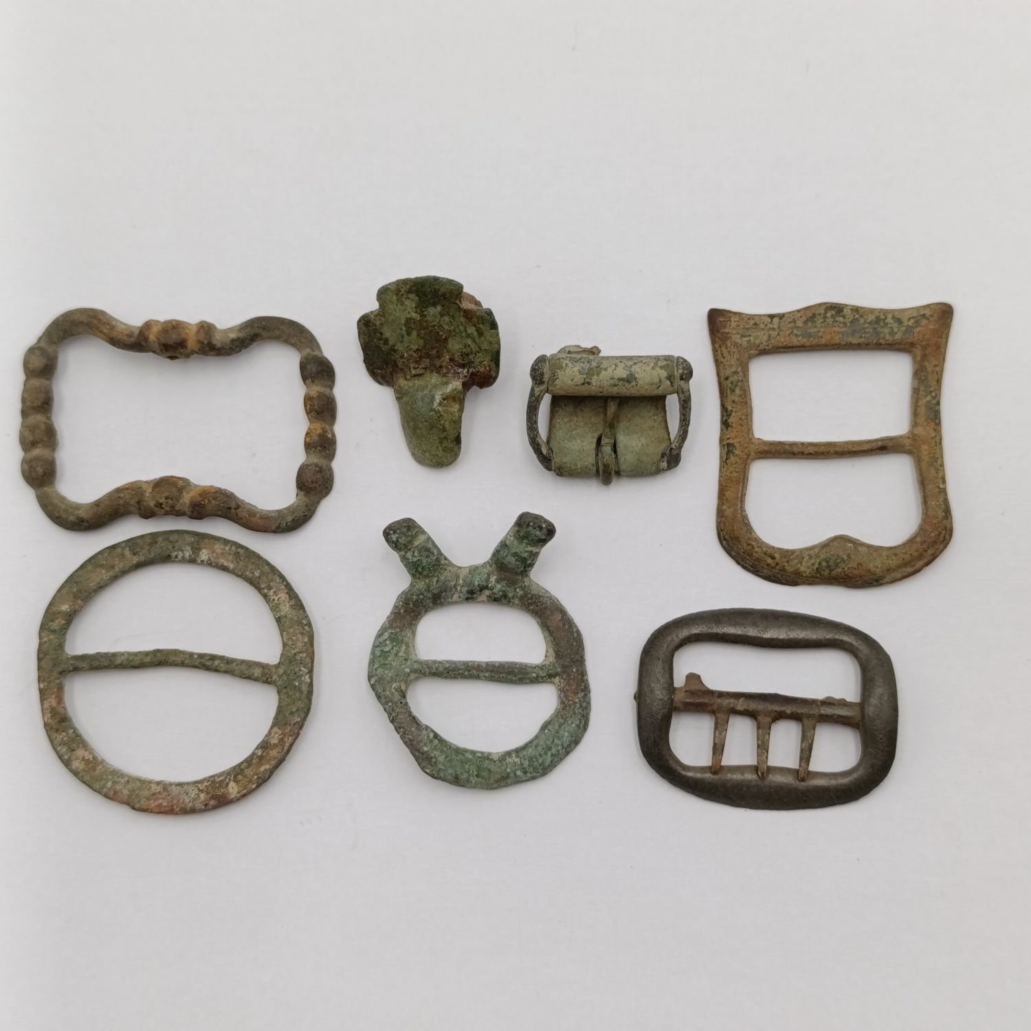 Lot of Antique buckles and loops found metal detecting