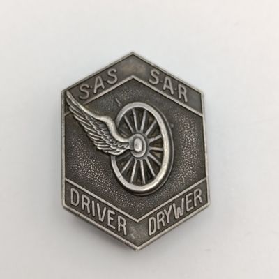 SAR-SAS Sterling silver driver badge #1278 _ weighs 7,6g