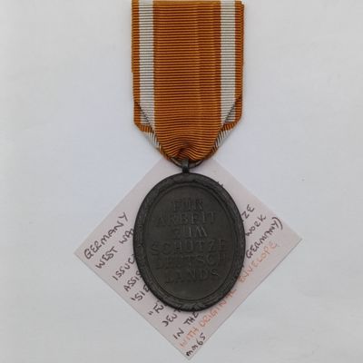 WW2 German West wall medal