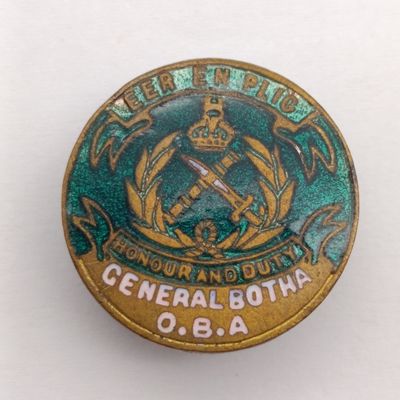 Vintage General Botha Old Boys' Association button badge