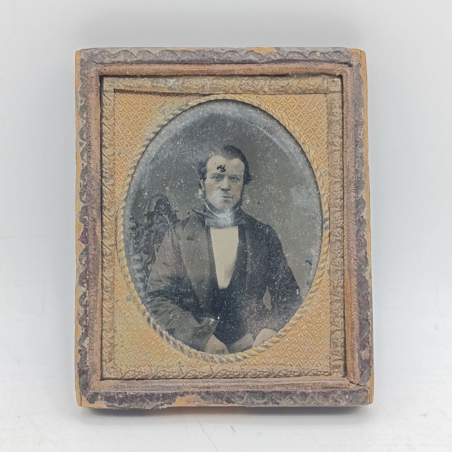 Antique photo in frame of Grandfater Frederick Simpson - glass front