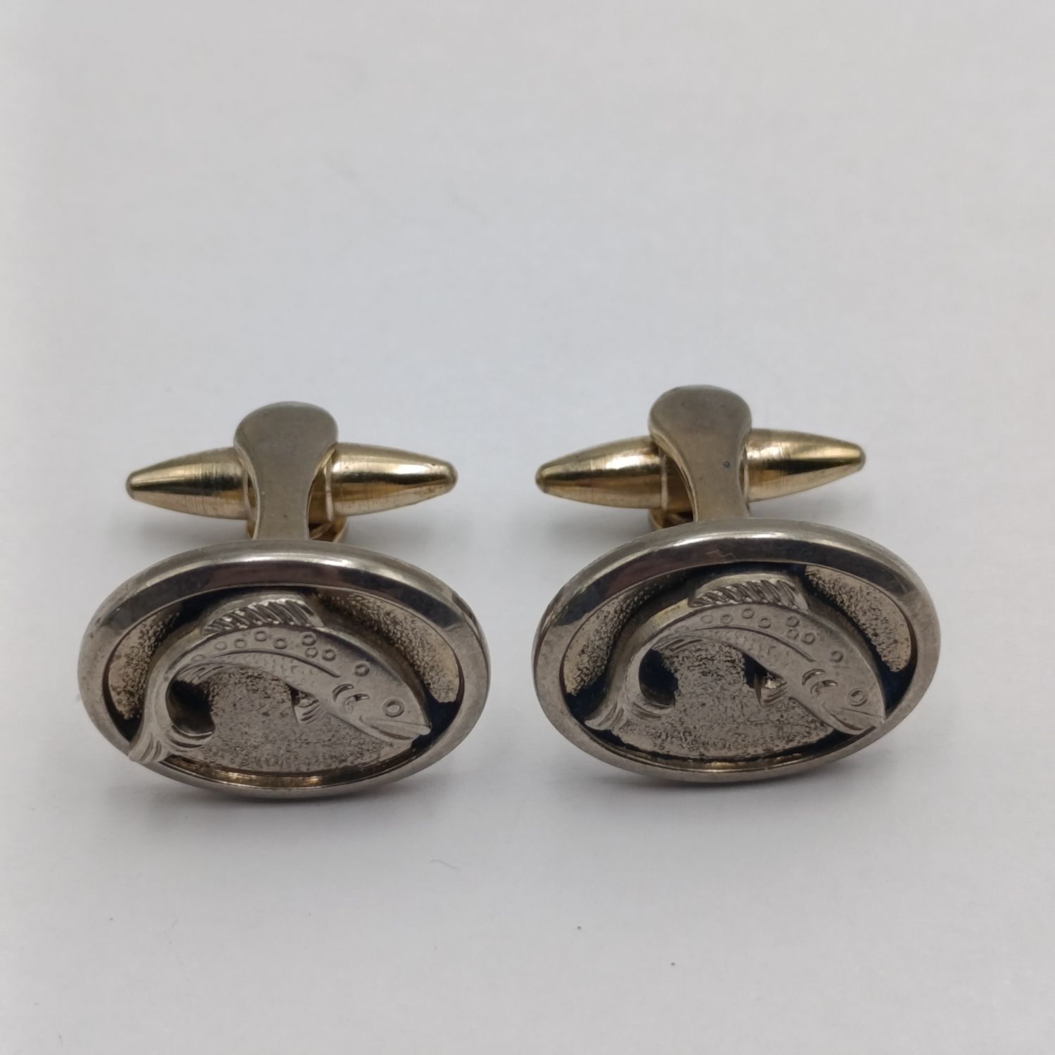 Pair of metal Fish theme cufflinks