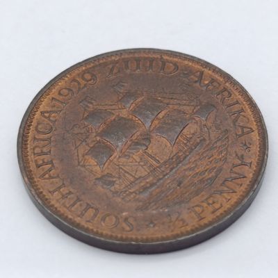 South Africa 1929 half penny uncirculated