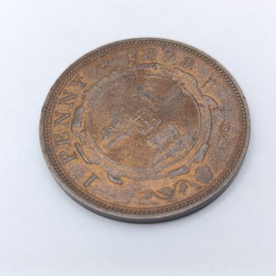ZAR 1898 Paul Kruger Penny with mint lustre