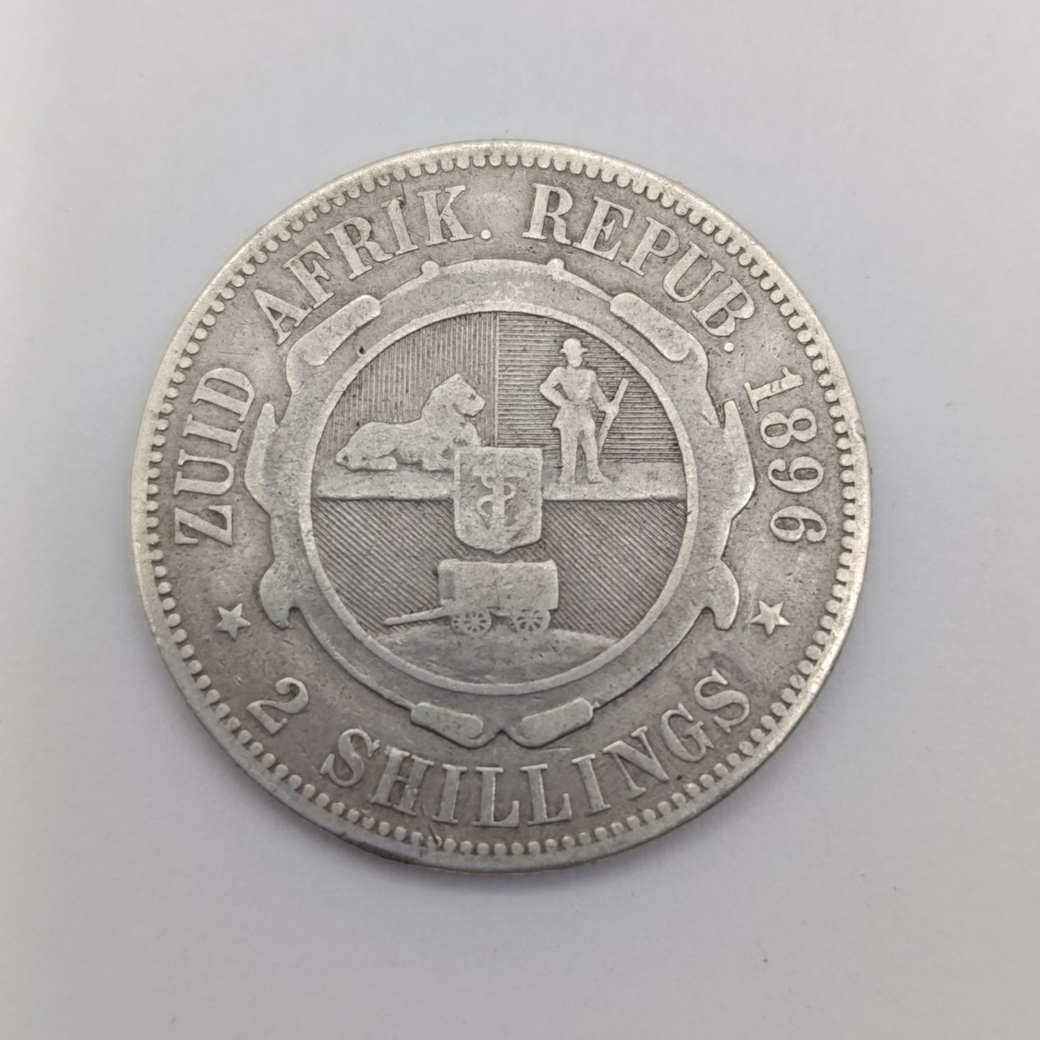 1896 ZAR Paul Kruger 2 Shilling - Silver
