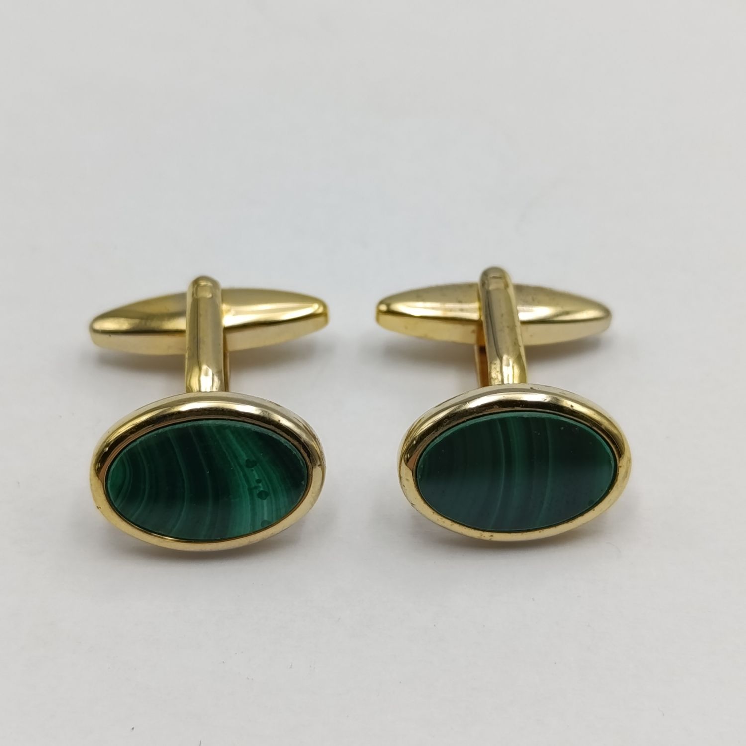 Pair of vintage Malechite cufflinks