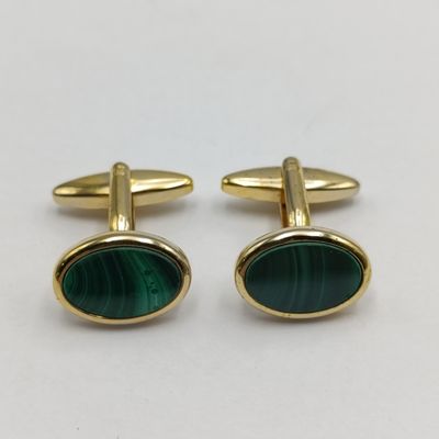 Pair of vintage Malechite cufflinks