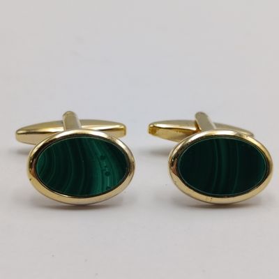 Pair of vintage Malechite cufflinks