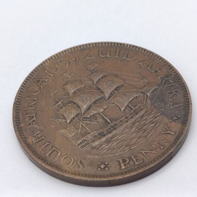 South Africa 1930 penny XF+