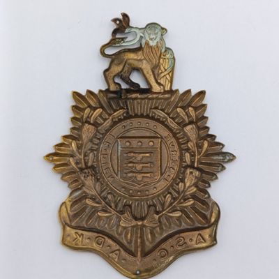 SA Army service corps brass plaque