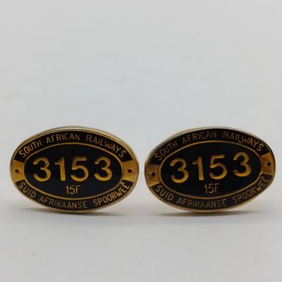 South African Railways side plate cufflinks 3153