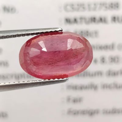 Oval Mixed Natural Ruby of 6,688ct with GEMLAB certificate