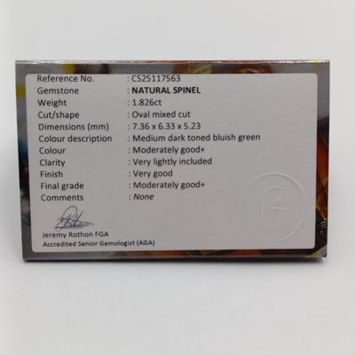 Oval mixed Natural Spinel of 1,826ct with GEMLAB certificate