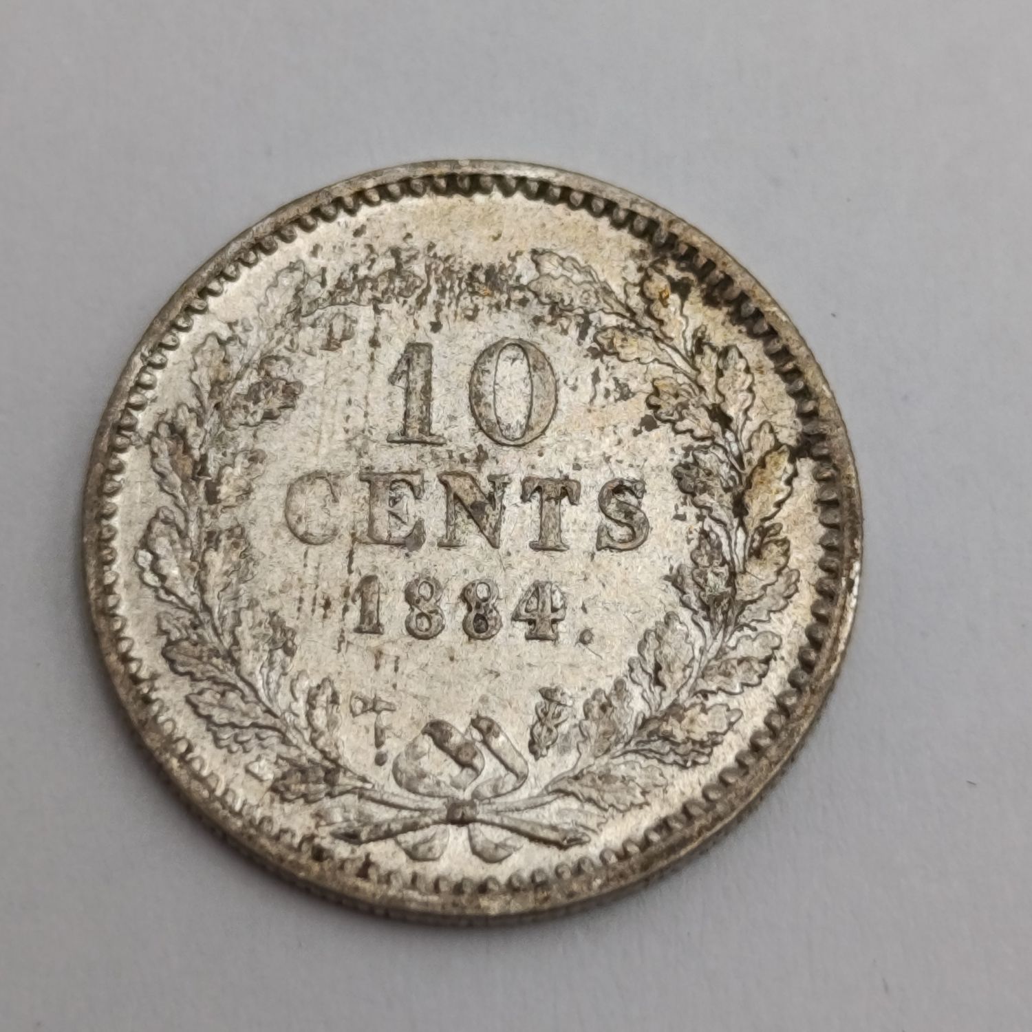 Netherlands 1884 Ten cent AU