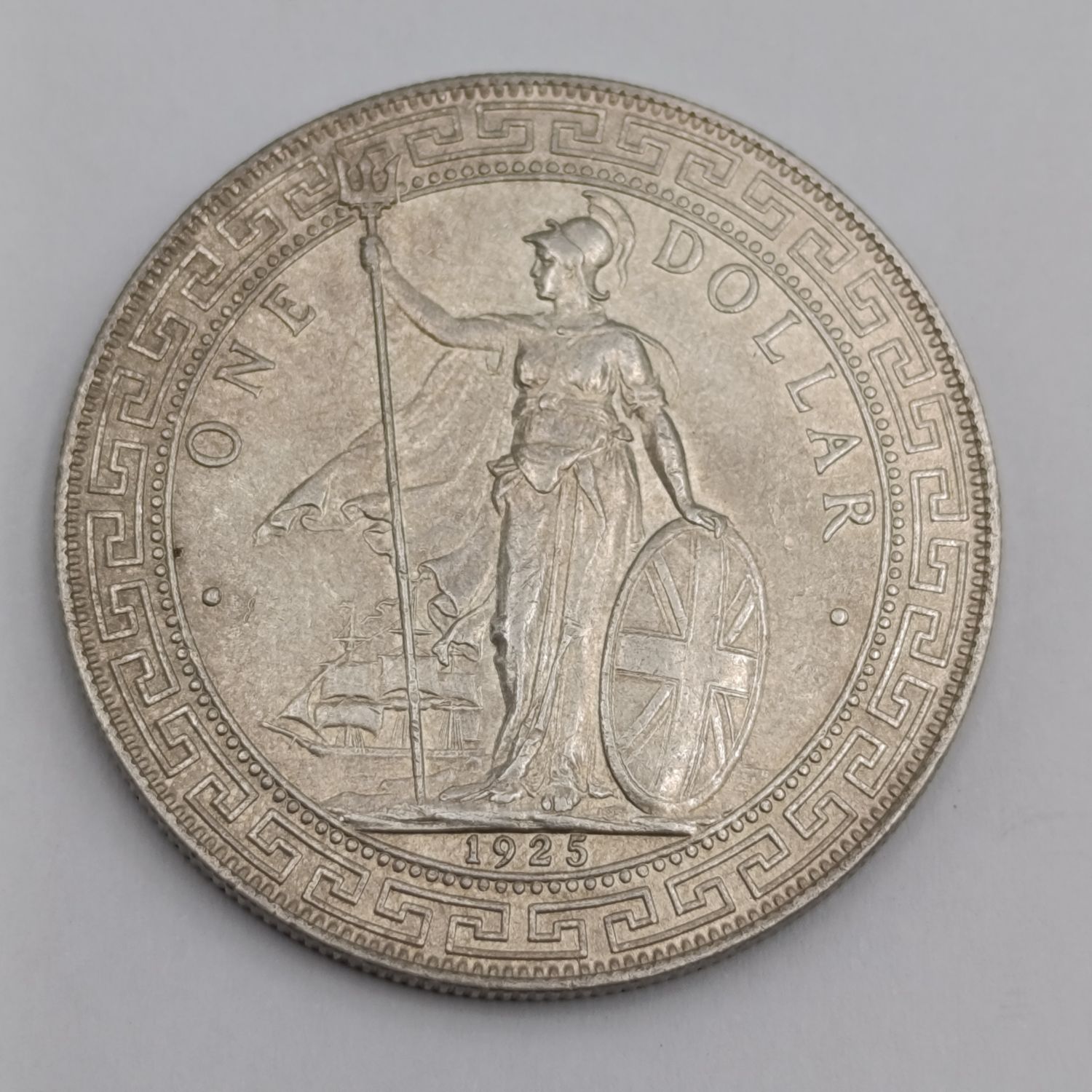 1925 Great Britain Trade Dollar silver AU