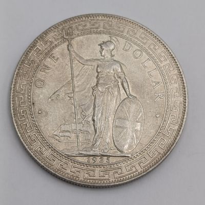 1925 Great Britain Trade Dollar silver AU
