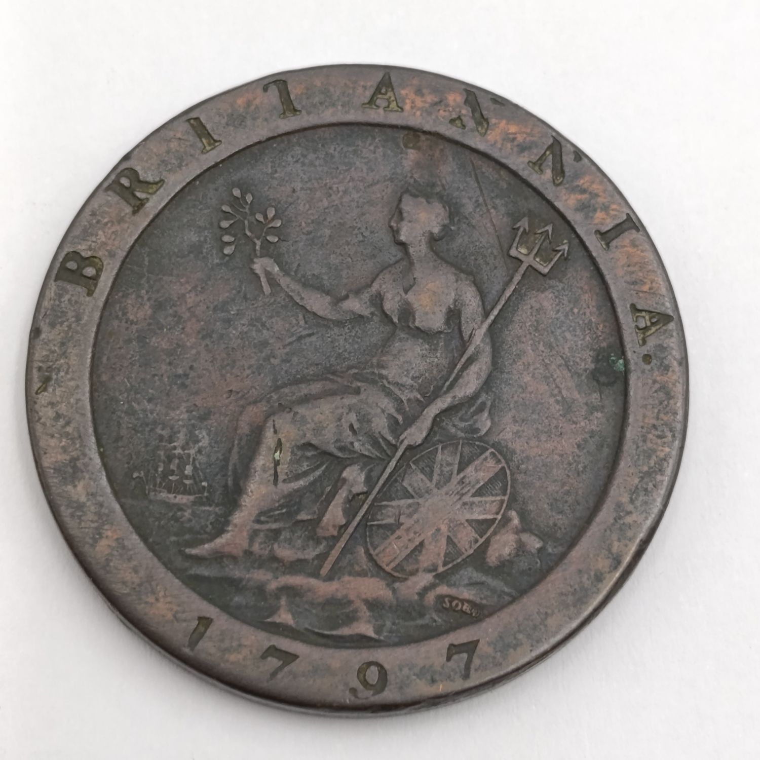 Great Britain 1797 Penny VF+/XF