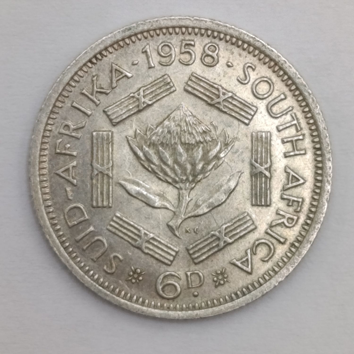 1958 Six pence  - uncirculated