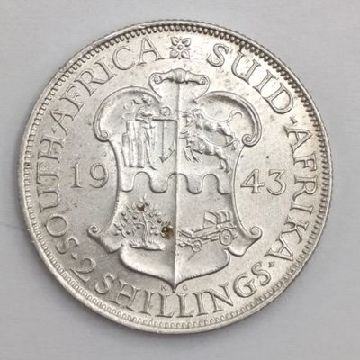 South Africa 1943 2 Shilling  - uncirculated