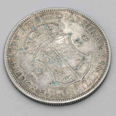 South Africa 1938 silver half crown