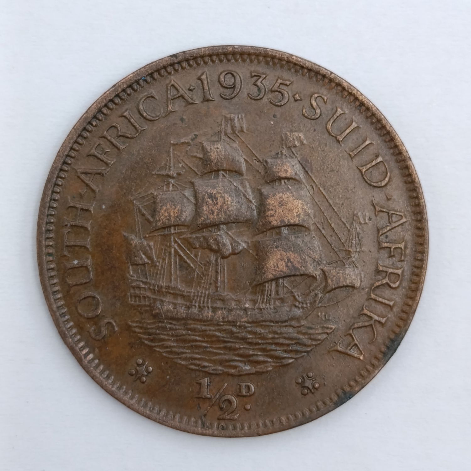 South Africa 1935 Half Penny  - XF