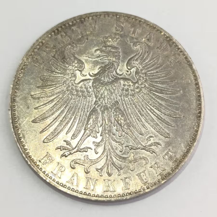Frankfurt 1862 German States Silver Thaler Proof/Prooflike Coin