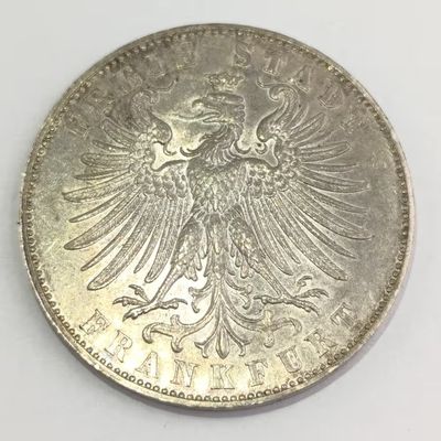 Frankfurt 1862 German States Silver Thaler Proof/Prooflike Coin