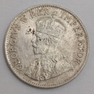 South Africa 1933 silver 3d XF+