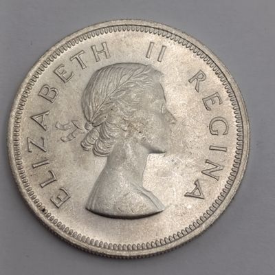 1958 South africa half crown silver