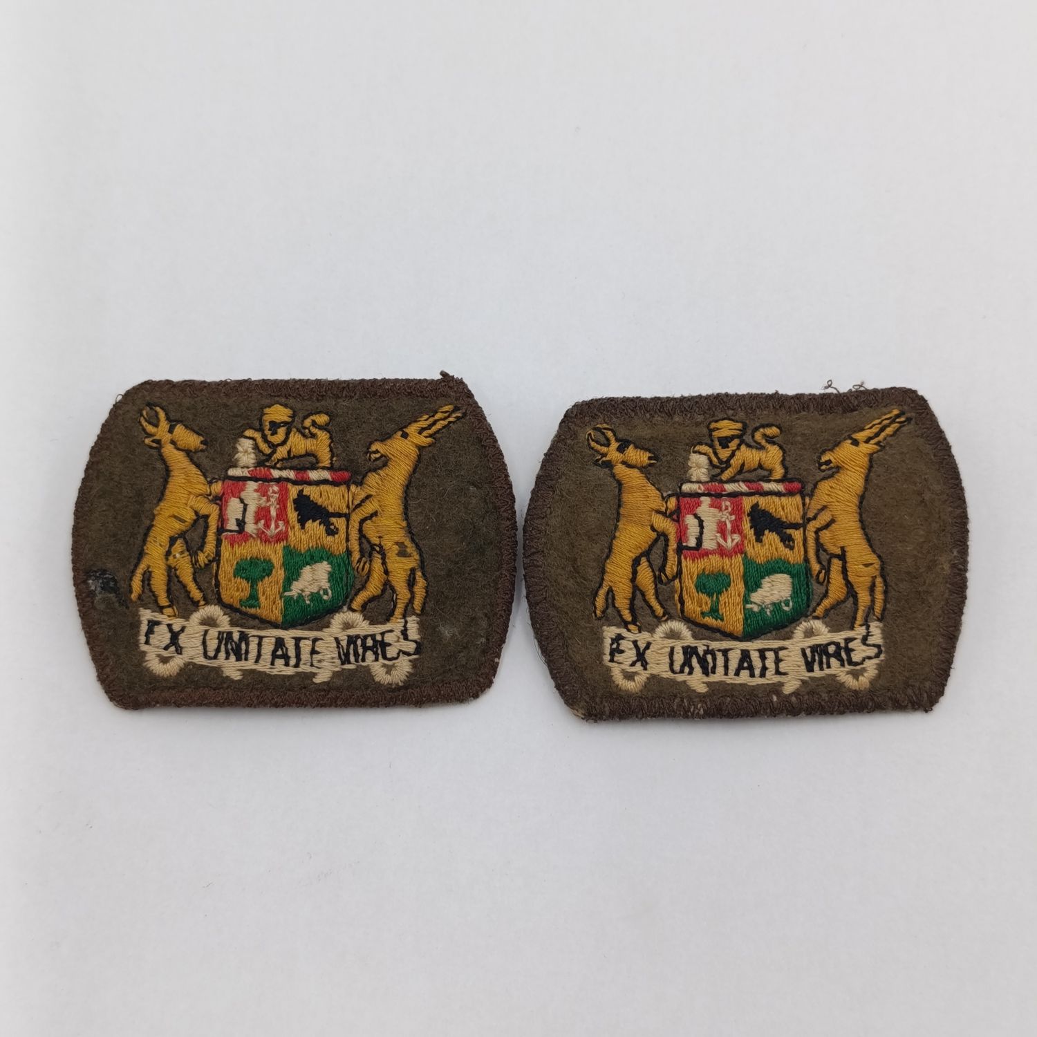 Pair of SADF warrant officer rank badges