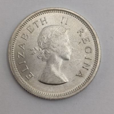 South Africa 1955 shilling Uncirculated
