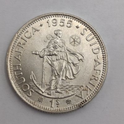South Africa 1955 shilling Uncirculated