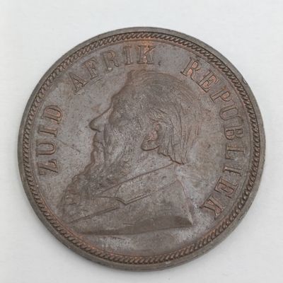 ZAR Kruger 1898 Penny AU - some lustre remains