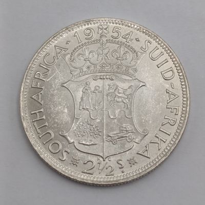 South Africa 1954 half crown Uncirculated