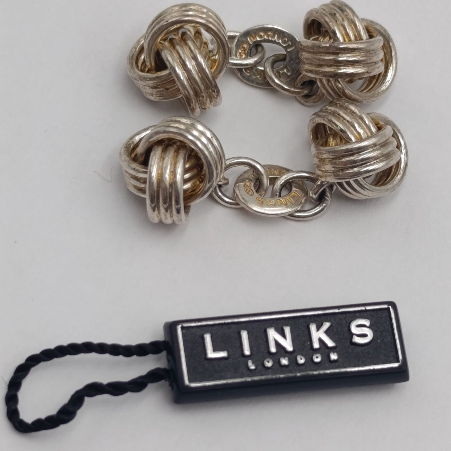 Links of London sterling silver cufflinks with tag