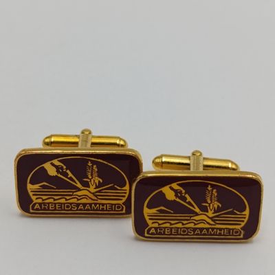 Pair of Vintage Volkskas Bank Arbeidsaamheid cufflinks