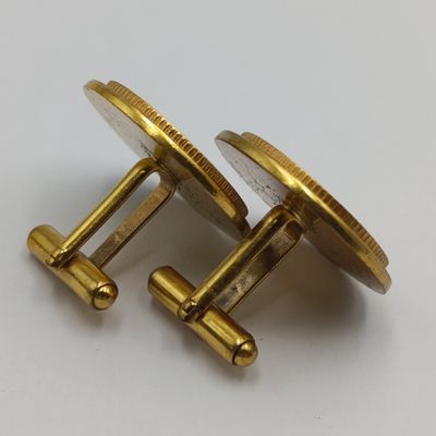 Pair of 1970 South Africa 2 cent coin cufflinks