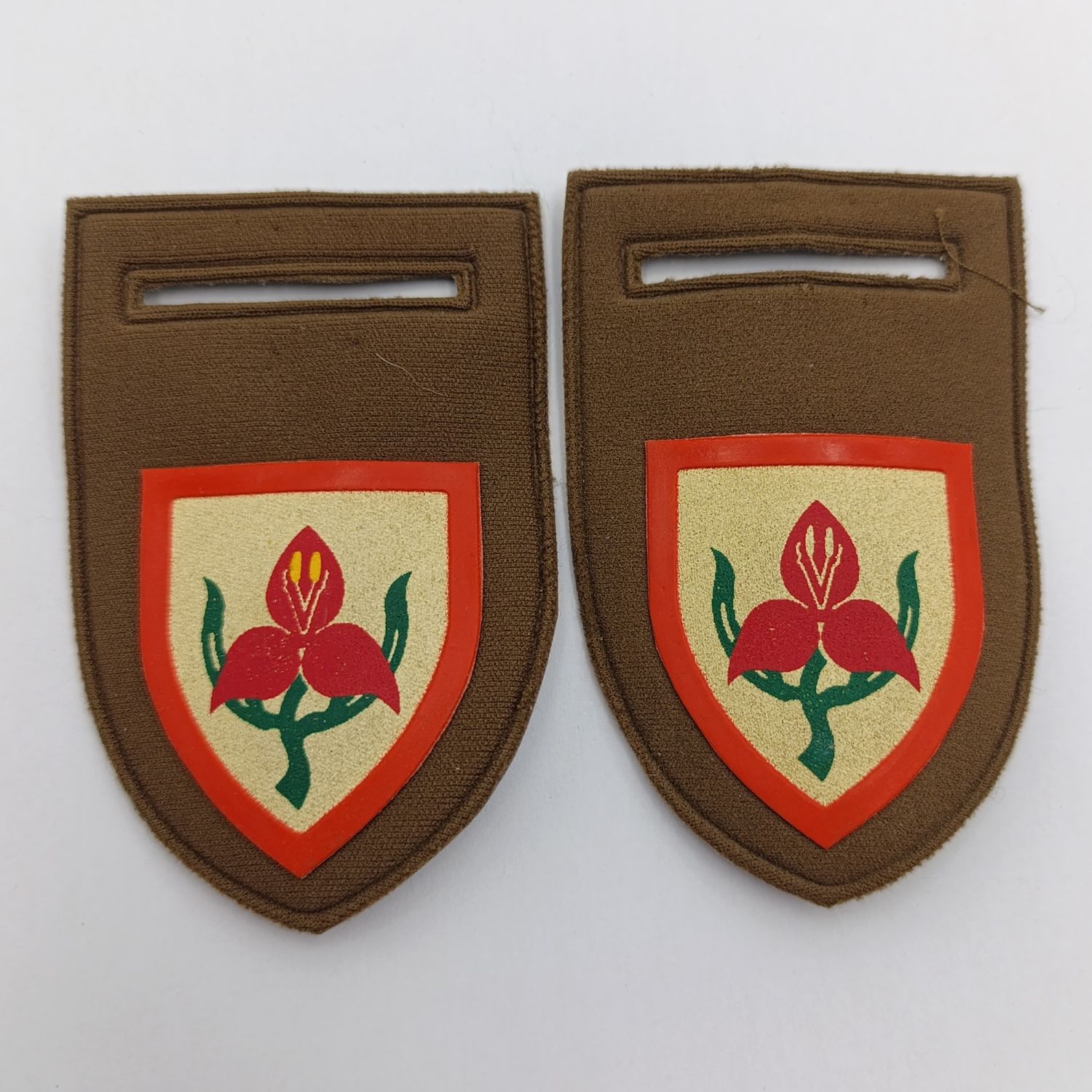 Pair of SADF Military Academy tupperware flashes