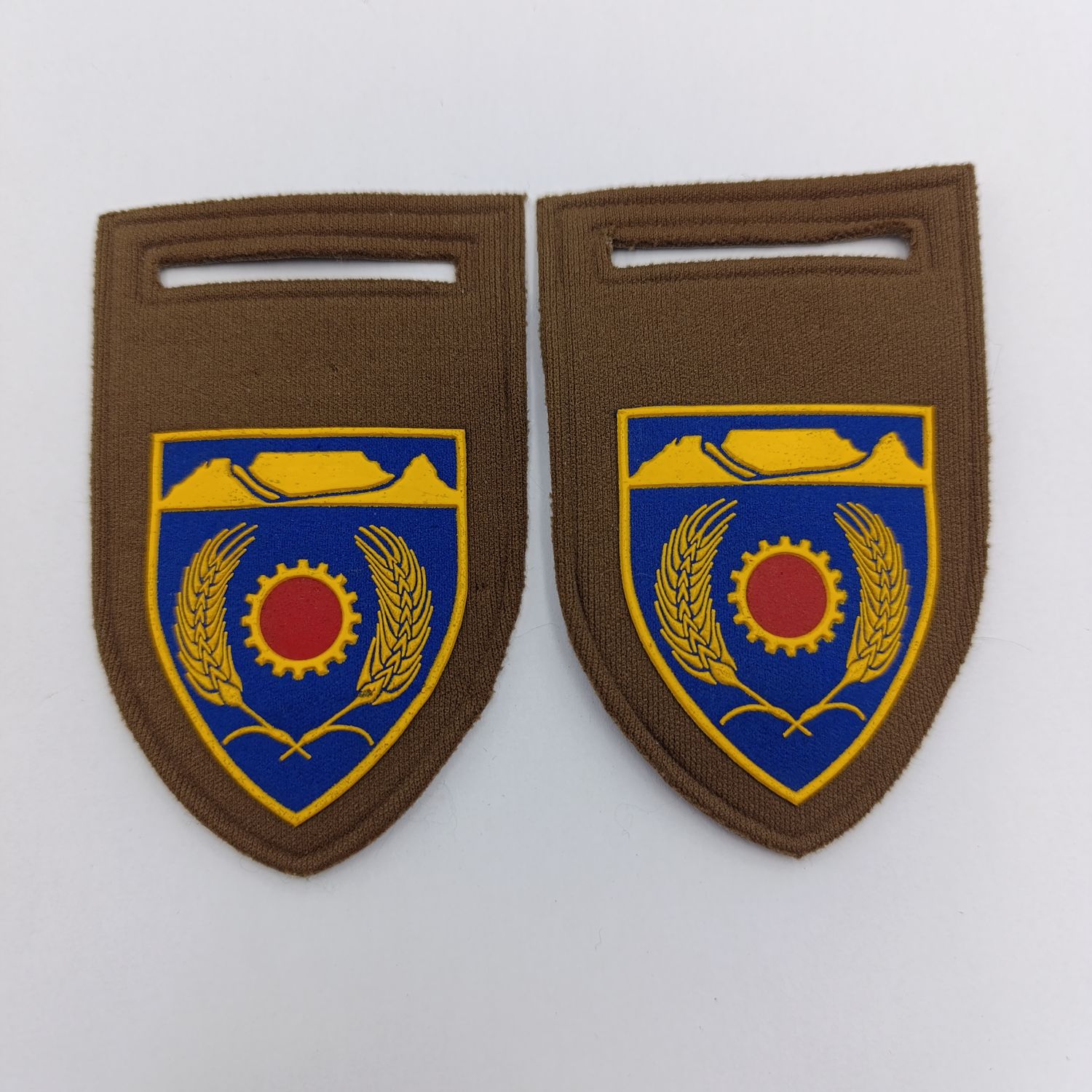 Pair of SADF Western Province maintenance unit tupperware flashes